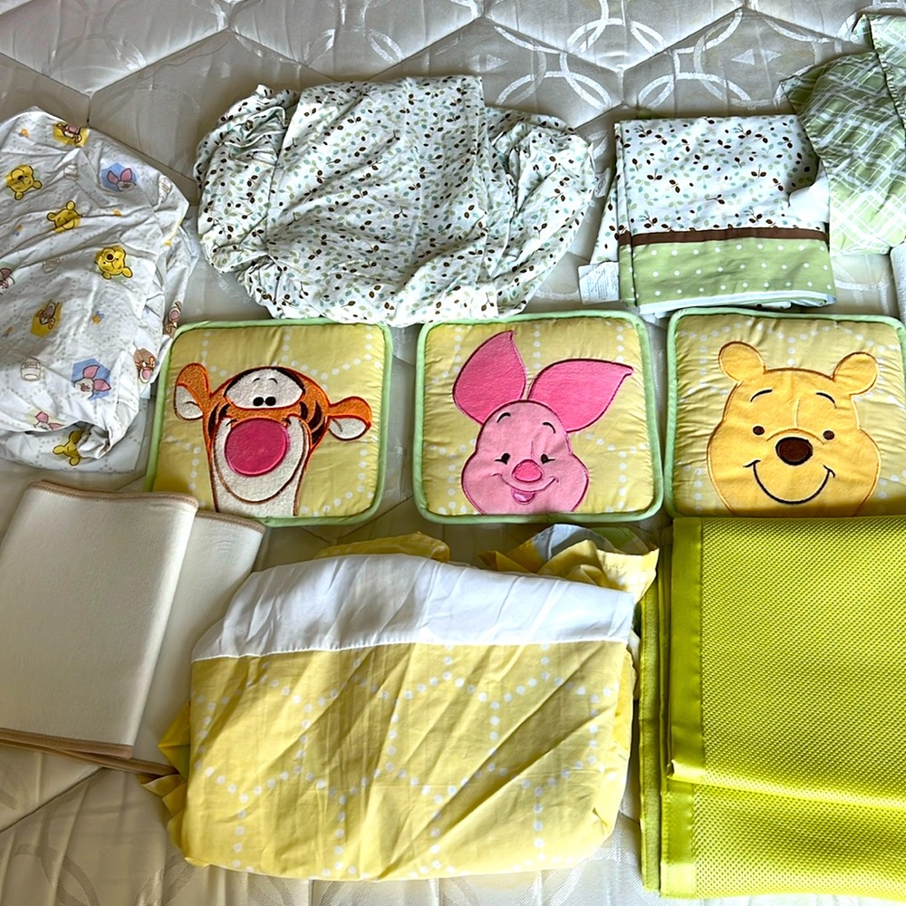 2 complete baby/toddler bed sets Winnie The Pooh